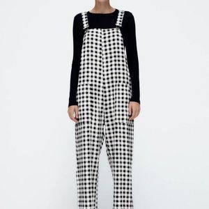 Zara Gingham Print Overalls